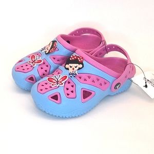 Girl rubber crocheted like pink shoes size 32